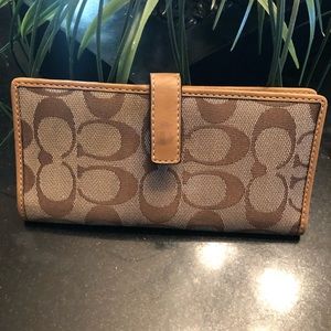 Coach checkbook wallet